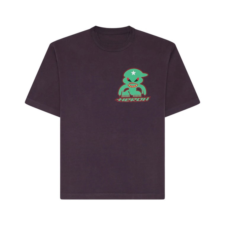 Koszulka z krótkim rękawem Monster Fioletowa Zielona Heron Preston