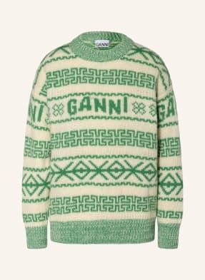 Ganni Sweter Oversize weiss