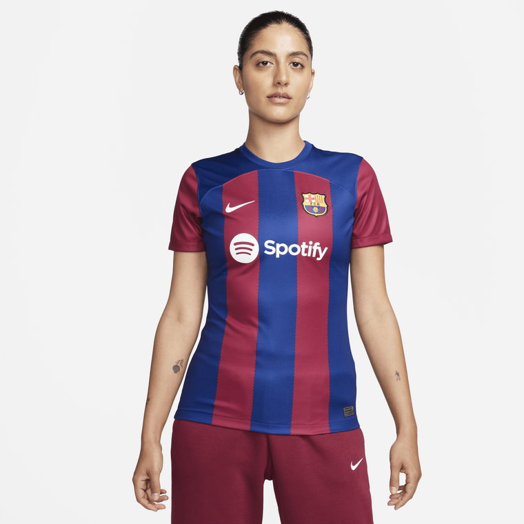 Damska koszulka piłkarska Nike Dri-FIT FC Barcelona Stadium 2023/24 (wersja domowa) - Niebieski