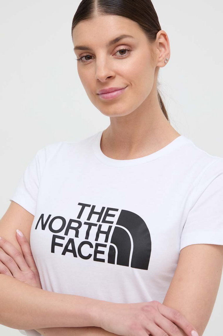 The North Face t-shirt bawełniany damski kolor biały