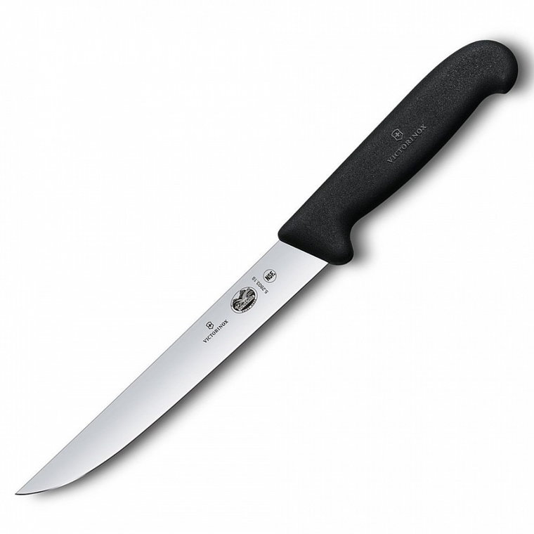 Victorinox - fibrox - nóż do mięsa z wąskim ostrzem - 18 cm - czarny kod: 5.2803.18
