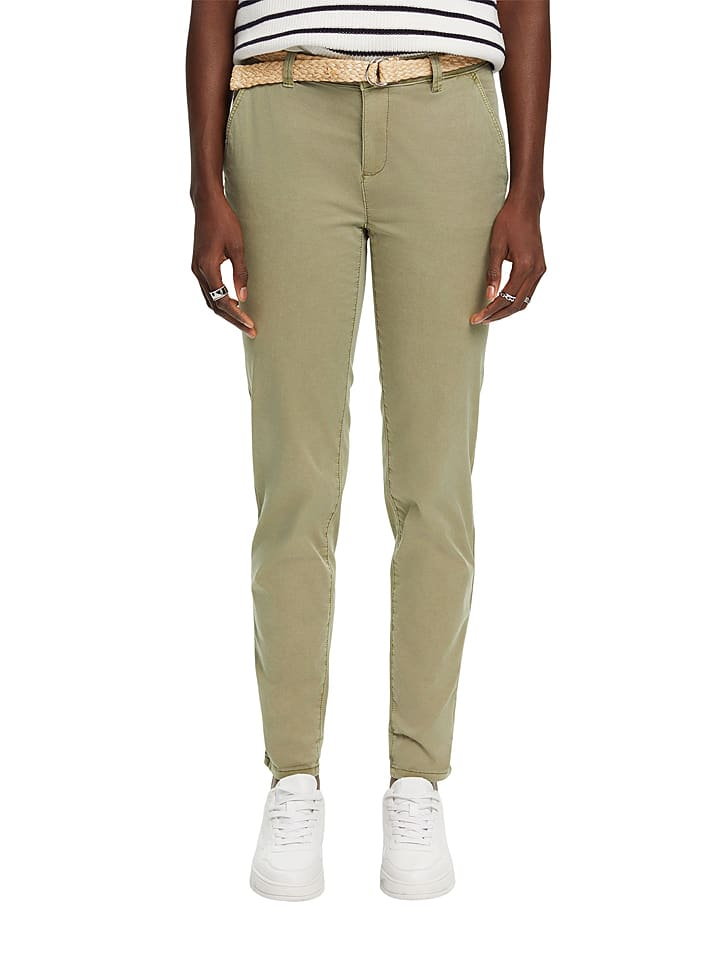 ESPRIT Spodnie chino w kolorze khaki