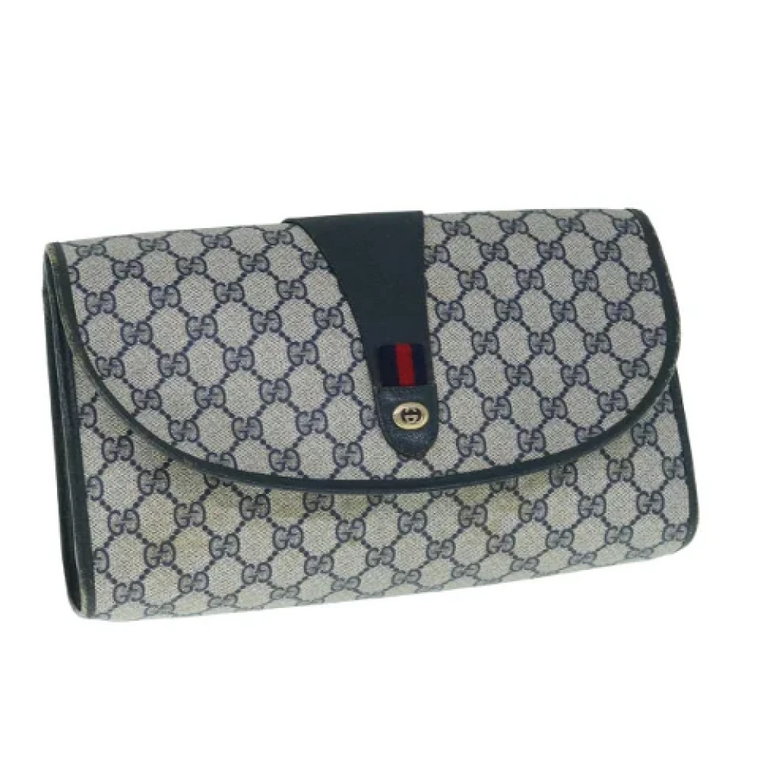 Pre-owned Canvas clutches Gucci Vintage