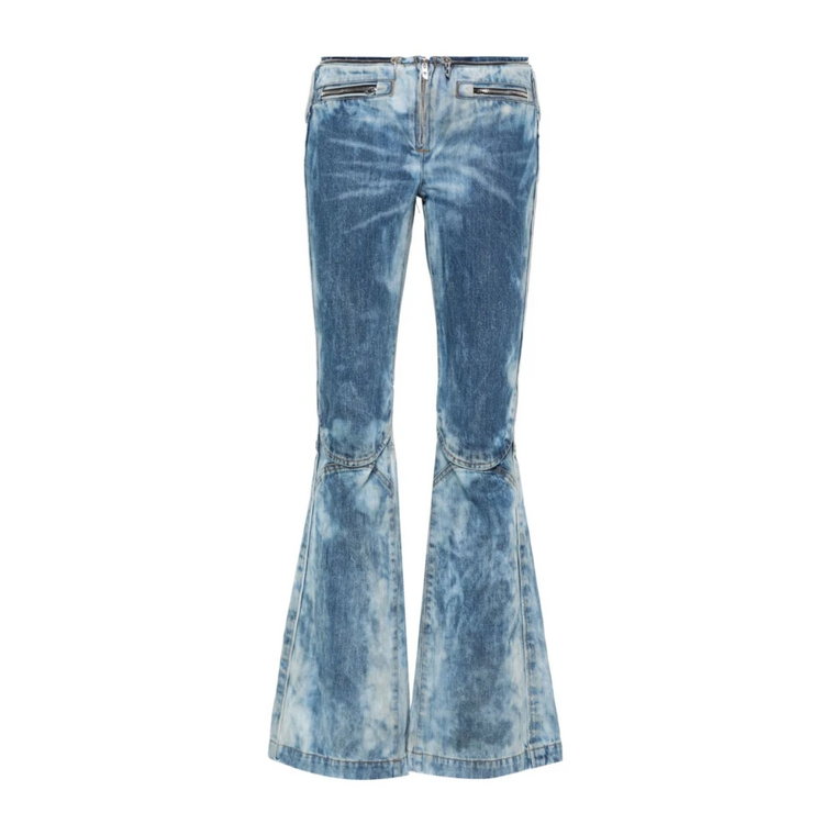 Vintage Flare Jeans z Przetartymi Szczegółami Diesel