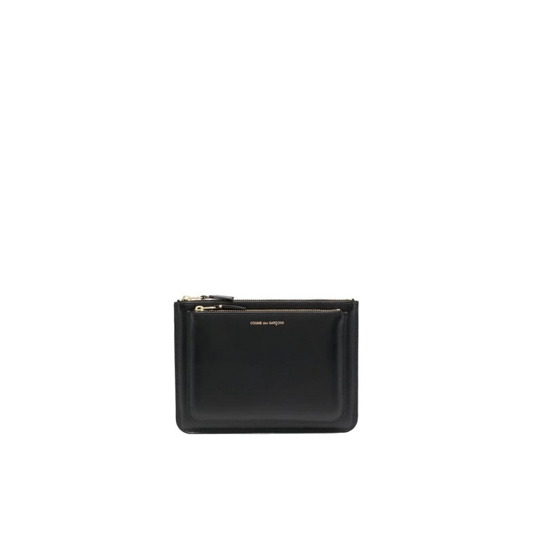 Czarny portfel z zewnętrzną kieszenią dla mężczyzn Comme des Garçons