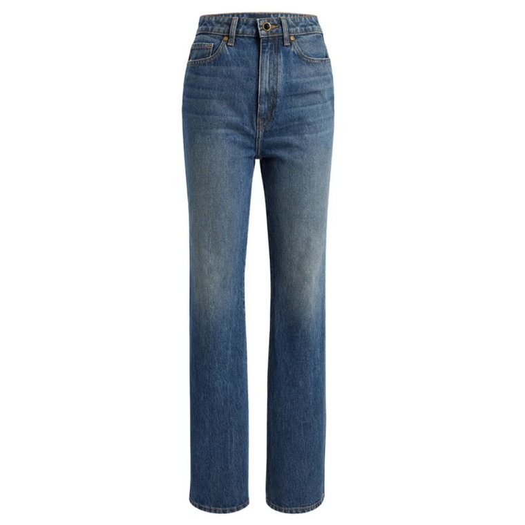 Wysokie Indigo Blue Jeansy Khaite