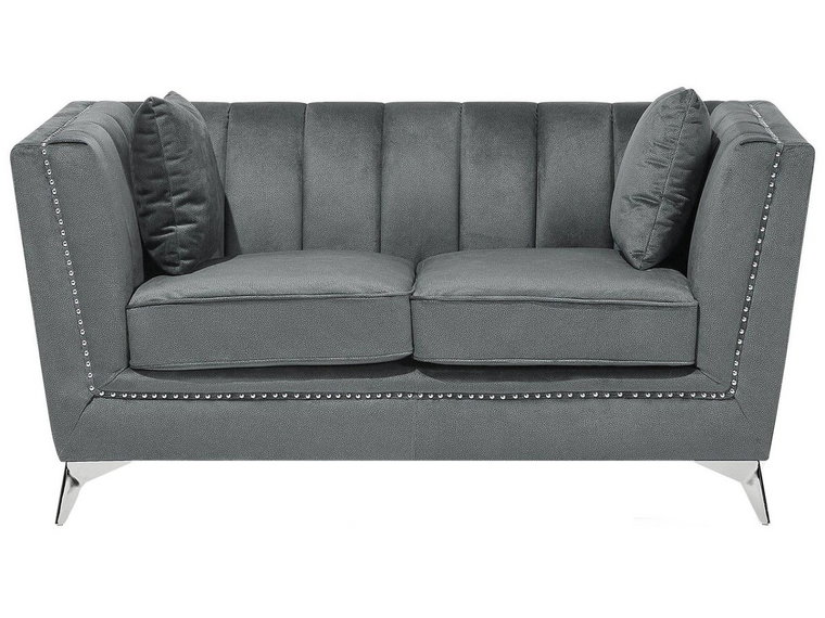 Sofa tapicerowana BELIANI Gaula, 2-osobowa, szara, 77x160x80 cm