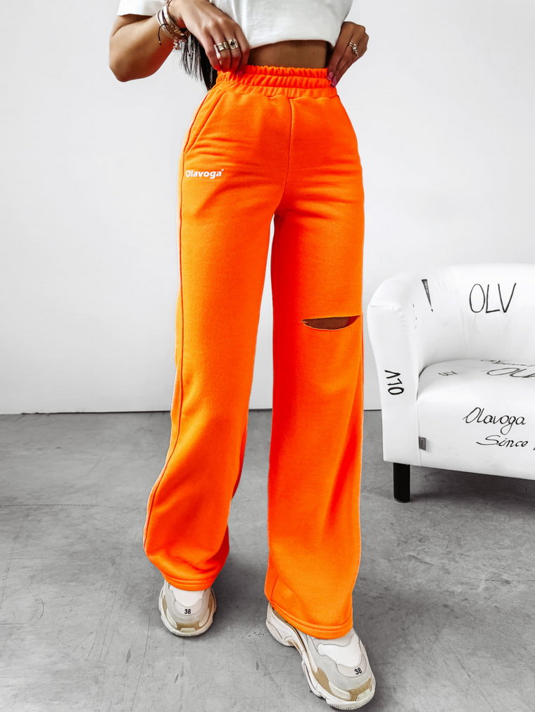 Spodnie damskie OLAVOGA SCARLET neon pomarańcz
