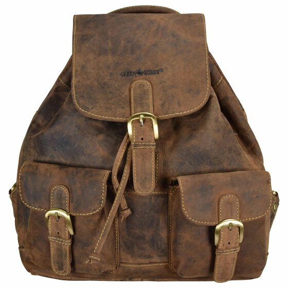 Greenburry Vintage City Backpack Leather 35 cm braun