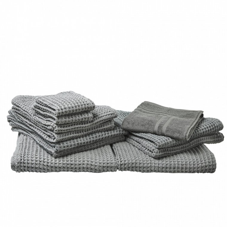 Komplet 11 ręczników bawełniany szary AREORA kod: 4251682258678