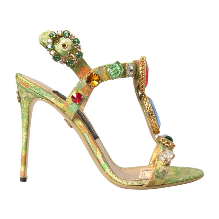 Kryształowe Sandały z Dżetem Dolce & Gabbana