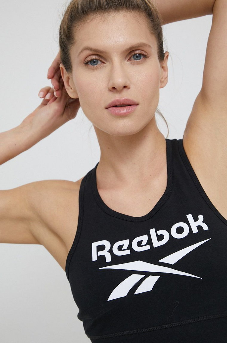 Reebok top treningowy IDENTITY kolor czarny gładki GL2544.100004669