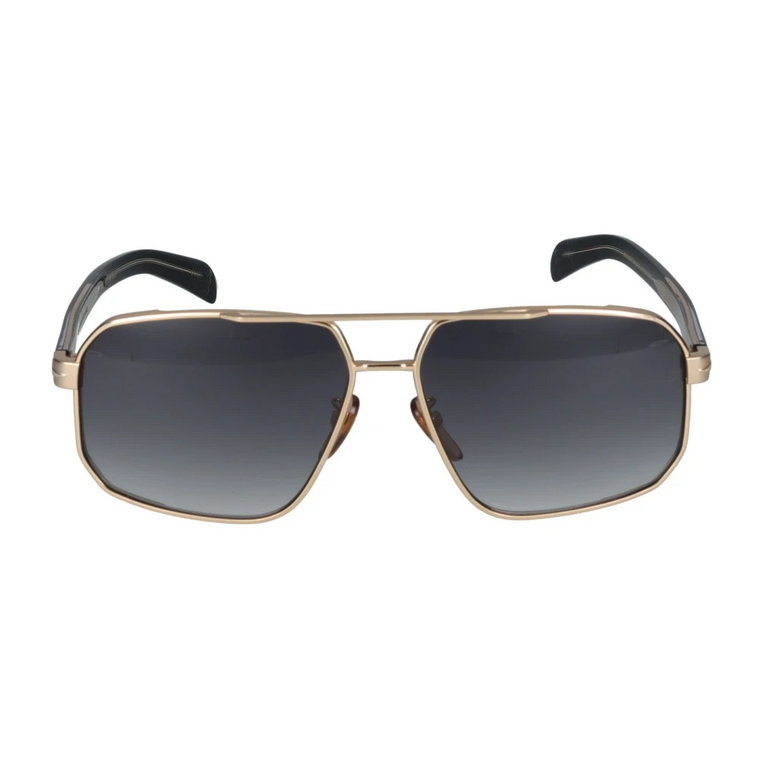 Striped Beige Gold/Blue Shaded Sunglasses Eyewear by David Beckham