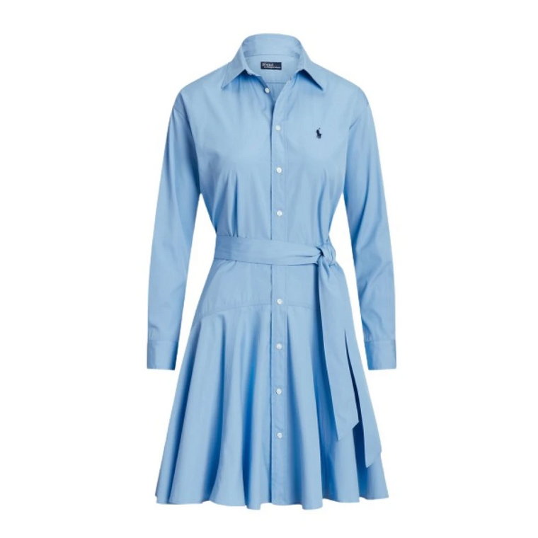 Rozkloszowana Sukienka Koszulowa z Bawełny Poplinowej Polo Ralph Lauren
