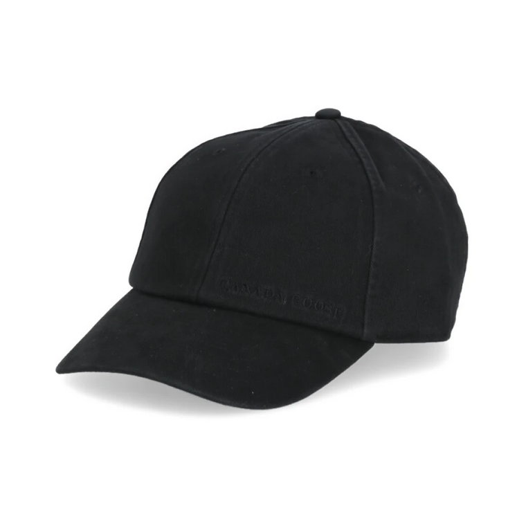 Czarna bawełniana czapka baseballowa dla kobiet Canada Goose