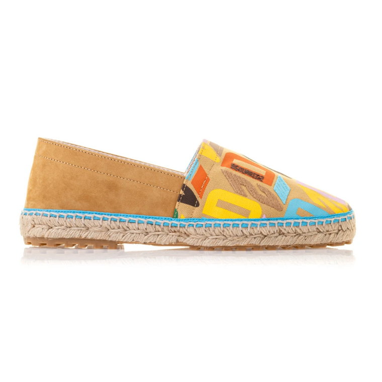 Modne Espadryle z Materiału i Zamszu Dsquared2