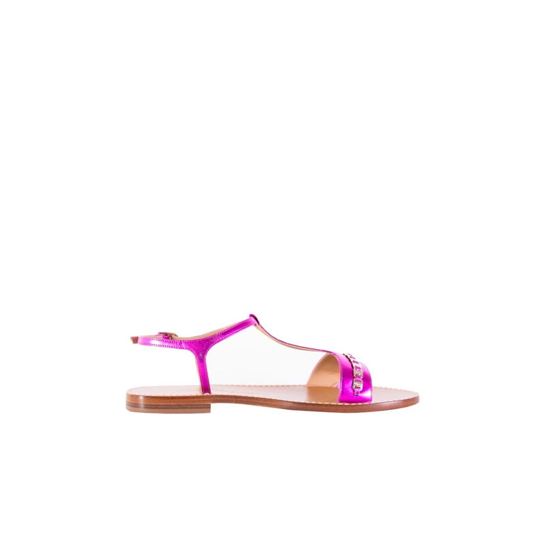 Fuchsia Leather Tremiti Sandals Salvatore Ferragamo