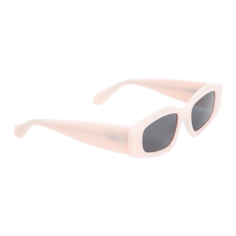 Okulary przeciwsłoneczne z octanu różowe szare styl Alaïa