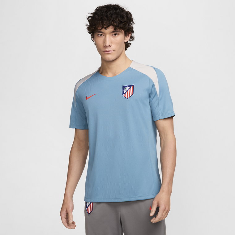 Męska koszulka piłkarska z krótkim rękawem Nike Dri-FIT Atlético Madryt Strike - Niebieski