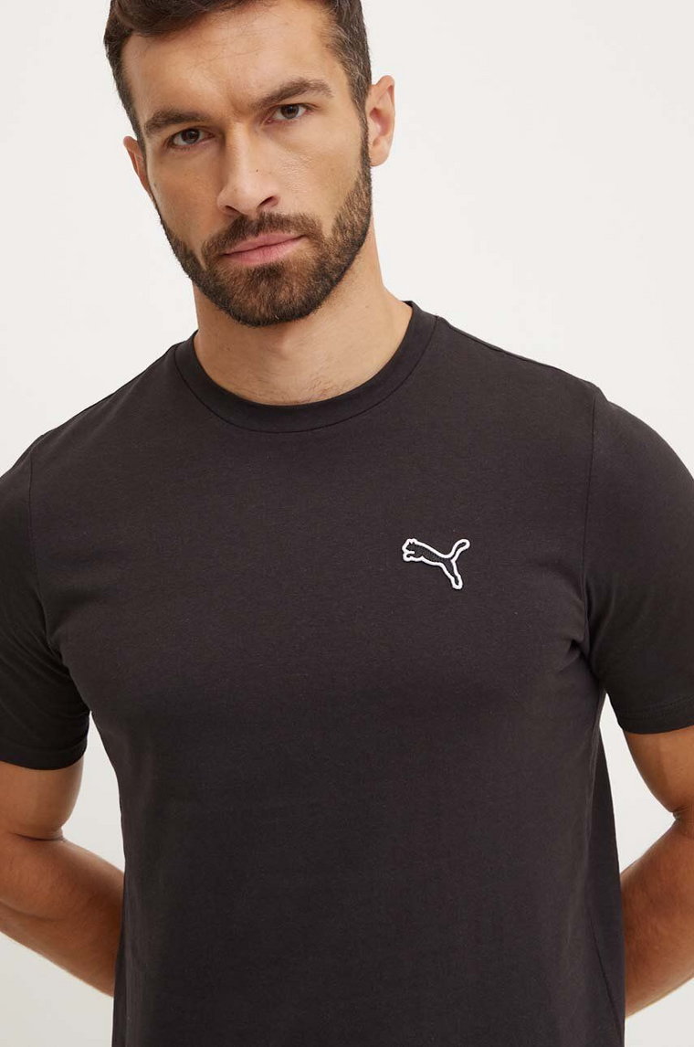 Puma t-shirt bawełniany BETTER ESSENTIALS męski kolor czarny gładki 675977