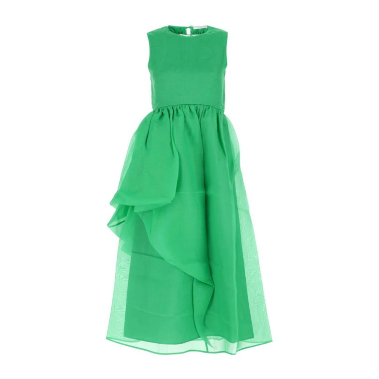 Zielona bawełniana sukienka Cecilie Bahnsen