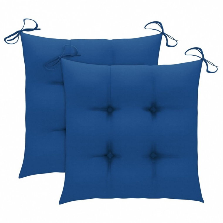 Poduszki na krzesła, 2 szt., niebieskie, 40x40x7 cm, tkanina kod: V-314872