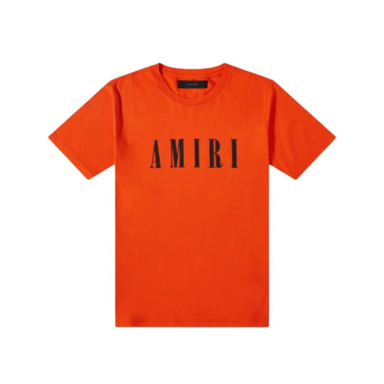 Podstawowa Koszulka z Logo Pomarańczowa Amiri
