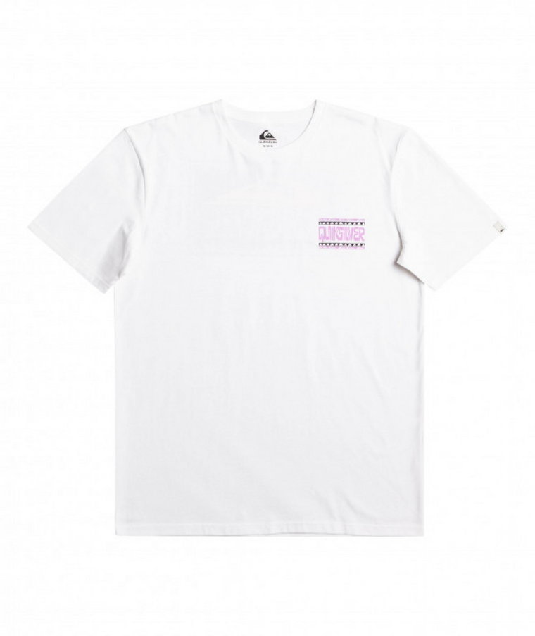 Męski t-shirt z nadrukiem QUIKSILVER Warped Frames - biały