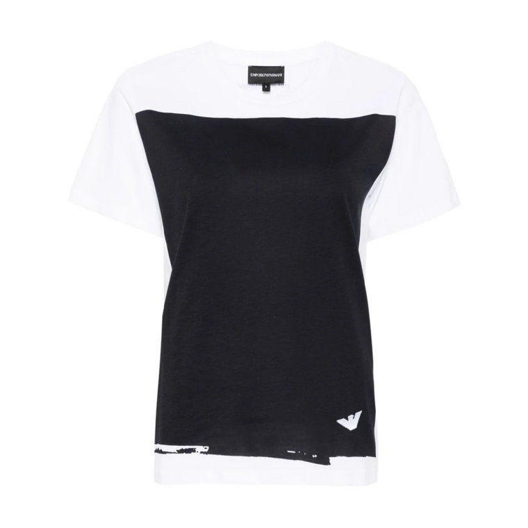 Niebieskie T-shirty i Pola z nadrukiem logo Emporio Armani