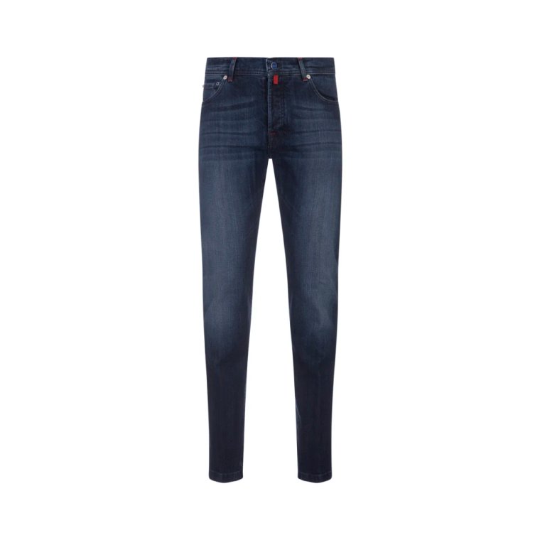 Slim Fit Niebieskie Jeansy Kiton