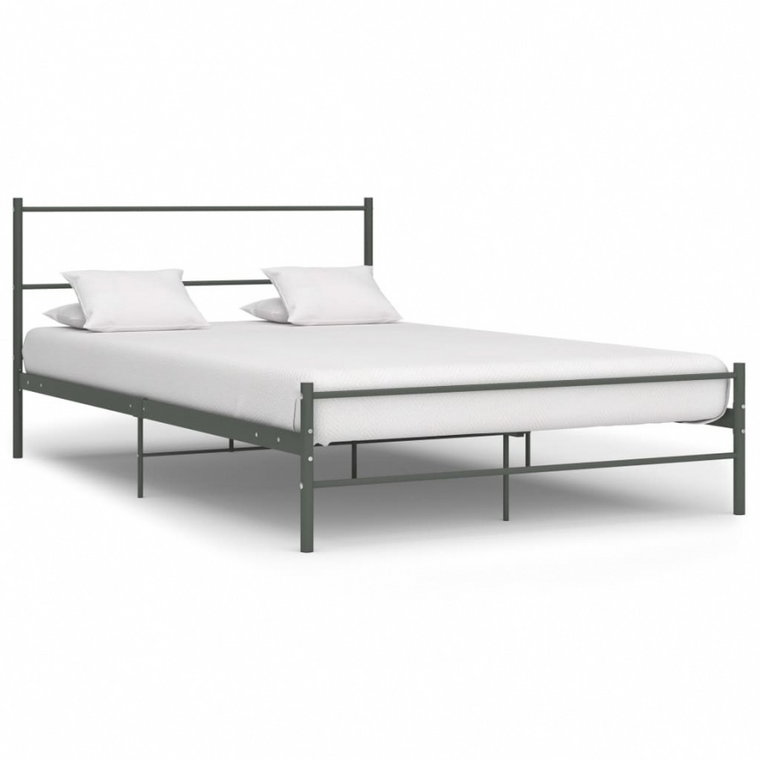 Rama łóżka, szara, metalowa, 160 x 200 cm kod: V-286495