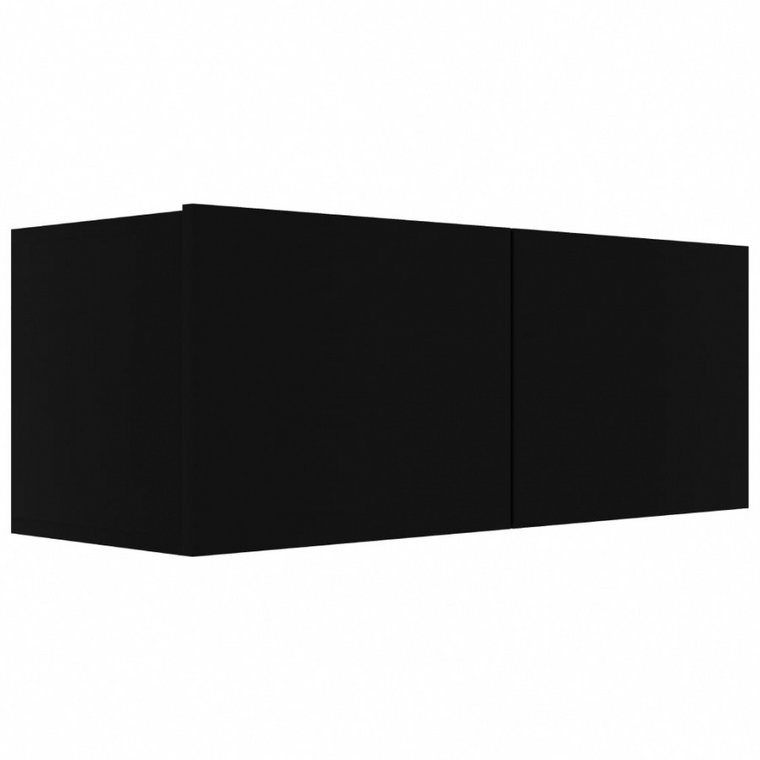 Szafka TV, czarna, 80x30x30 cm, płyta wiórowa kod: V-801473