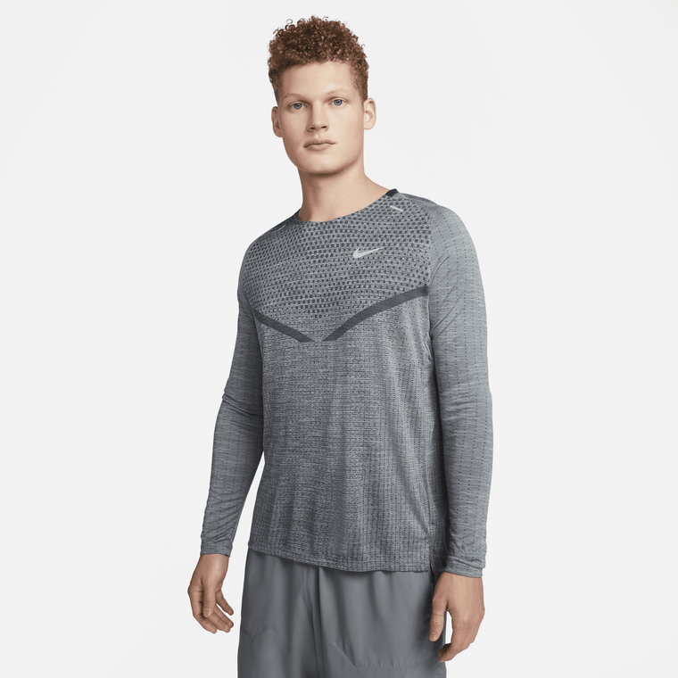 Męska koszulka z długim rękawem do biegania Dri-FIT ADV Nike TechKnit - Niebieski