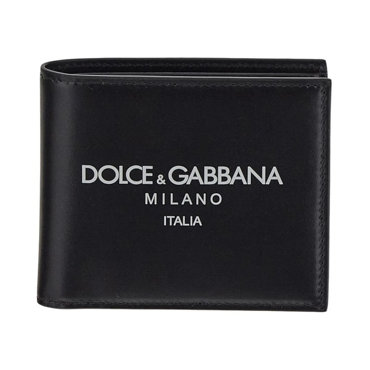 Logo Portfel Skórzany Z Klapką Dolce & Gabbana
