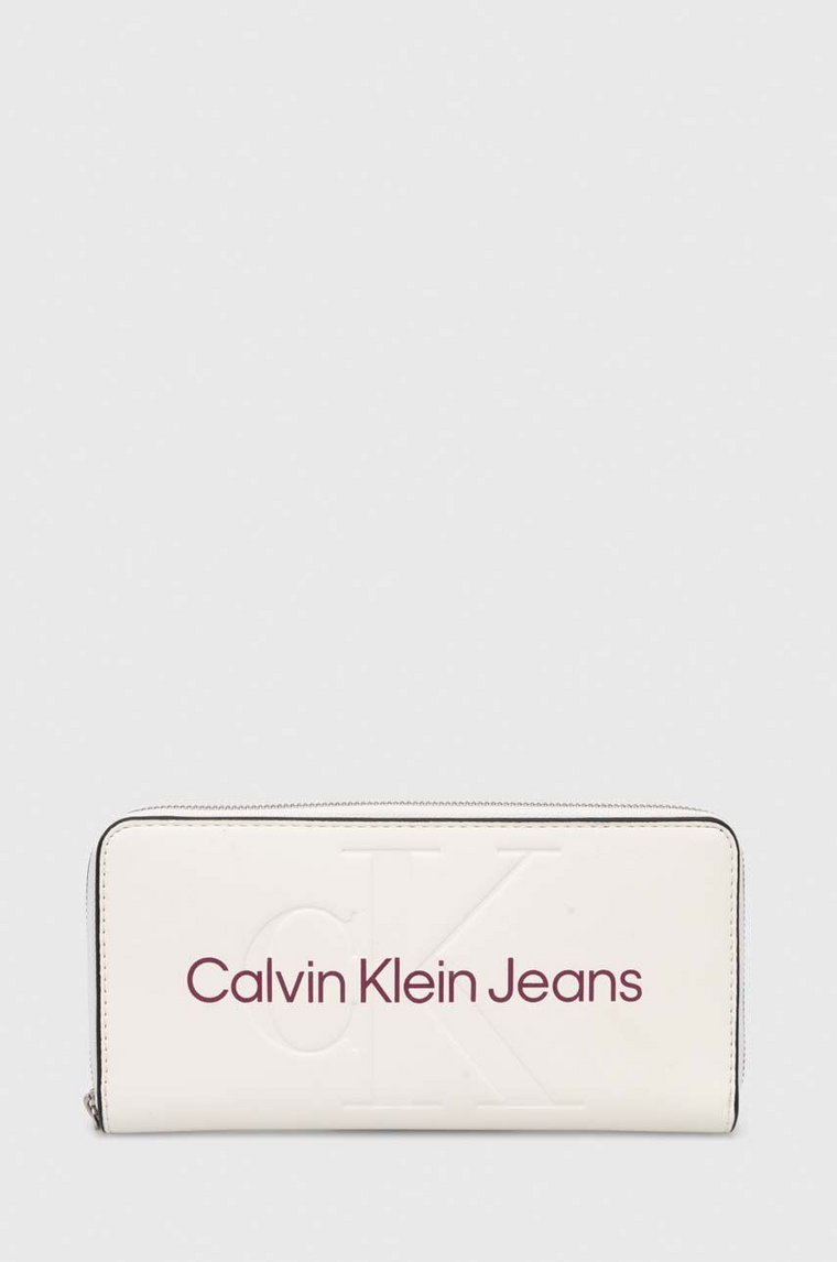 Calvin Klein Jeans portfel damski kolor biały