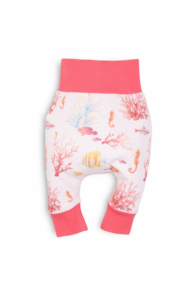 Bawełniane spodnie niemowlęce z motywem rafy