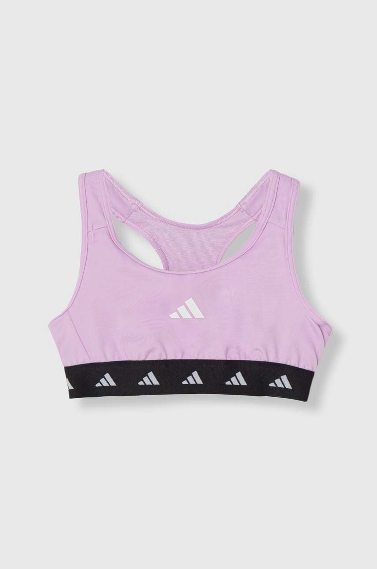 adidas biustonosz sportowy dziecięcy G TF POWER BRA kolor fioletowy