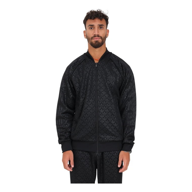 Czarne Swetry z Monogramem Adidas Originals