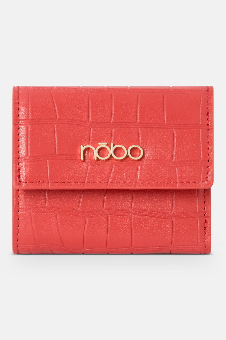Mały portfel z klapką Nobo croco czerwony