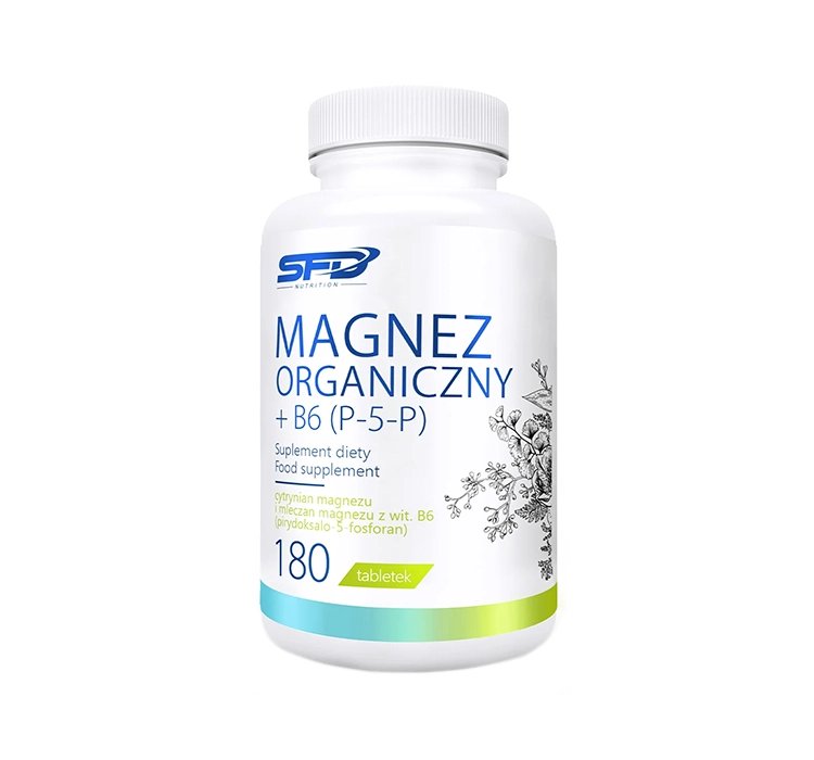 SFD MAGNEZ ORGANICZNY + B6 (P-5-P) SUPLEMENT DIETY 180 TABLETEK