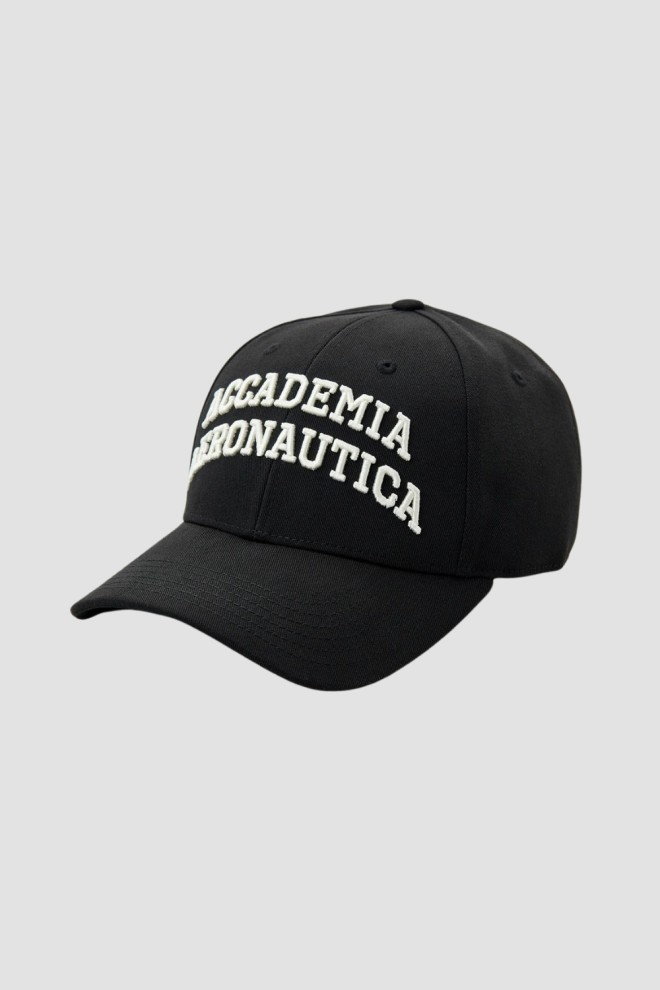 AERONAUTICA MILITARE Czarna czapka z daszkiem