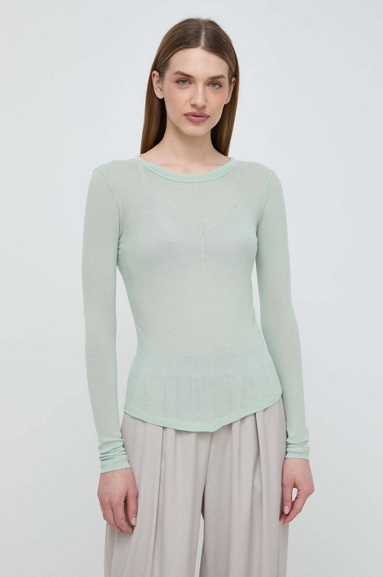 Weekend Max Mara longsleeve bawełniany x Arthur Arbesser kolor zielony 2415941022600