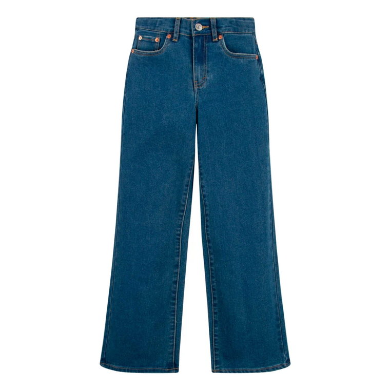 Niebieskie Jeansy z Szerokimi Nogawkami i Elastycznym Pasem Levi's