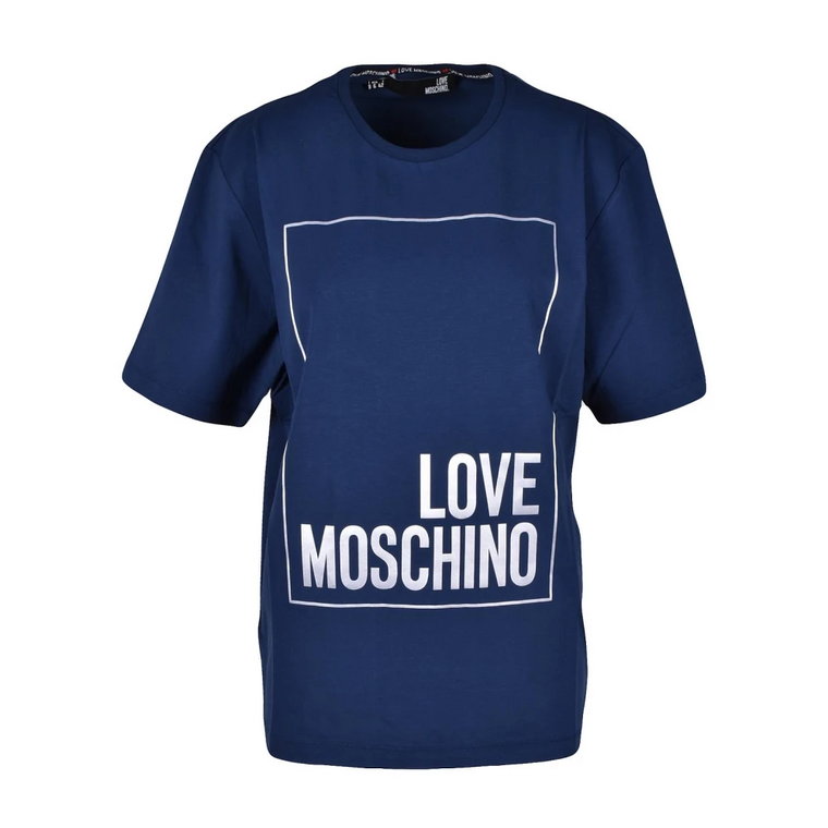 Niebieska Bawełniana Koszulka, Kolekcja Love Moschino Love Moschino