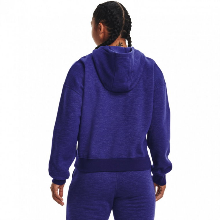 Damska bluza dresowa nierozpinana z kapturem UNDER ARMOUR Essential Script Hoodie - granatowa