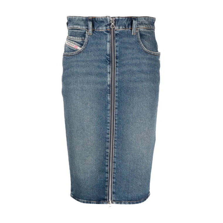 01 Denim `De-Pencil-Z` Spódnica Jeansowa Diesel