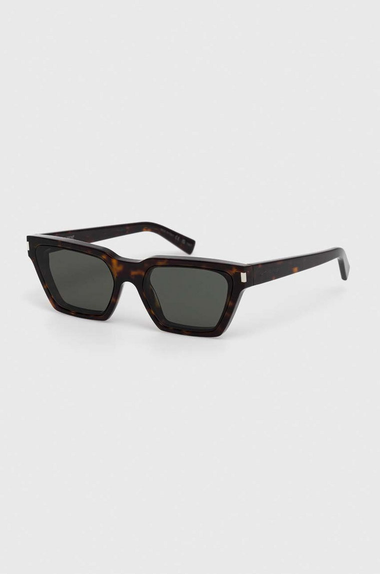 Saint Laurent okulary przeciwsłoneczne damskie kolor brązowy SL 633 CALISTA