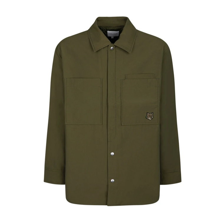 Zielona Pikowana Overshirt Maison Kitsuné