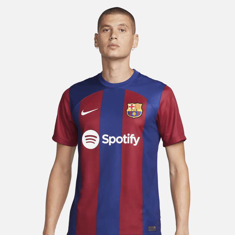 Męska koszulka piłkarska Nike Dri-FIT FC Barcelona Stadium 2023/24 (wersja domowa) - Niebieski