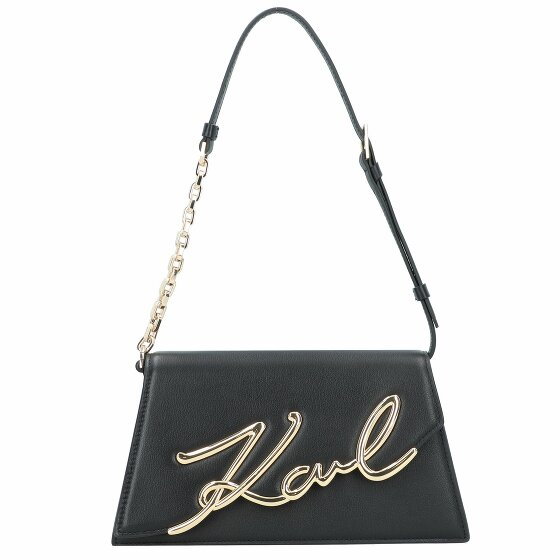 Karl Lagerfeld Signature 2.2 Torba na ramię Skórzany 25 cm black gold